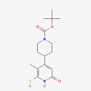 molecular formula C16H24N2O3S B1465492 tert-Butyl 4-(5-methyl-2-oxo-6-sulfanyl-1,2-dihydro-4-pyridinyl)-1-piperidinecarboxylate CAS No. 1353506-41-8