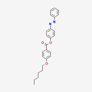 molecular formula C25H26N2O3 B14654944 4-[(E)-Phenyldiazenyl]phenyl 4-(hexyloxy)benzoate CAS No. 42366-14-3