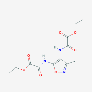 molecular formula C12H15N3O7 B14654946 Diethyl 2,2'-[(3-methyl-1,2-oxazole-4,5-diyl)diimino]bis(oxoacetate) CAS No. 41230-58-4