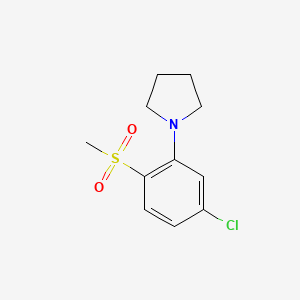 molecular formula C11H14ClNO2S B1465495 1-[5-Chloro-2-(methylsulfonyl)phenyl]pyrrolidine CAS No. 1353505-71-1