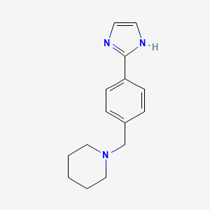 molecular formula C15H19N3 B1465500 1-[4-(1H-Imidazol-2-yl)benzyl]piperidine CAS No. 1353501-60-6