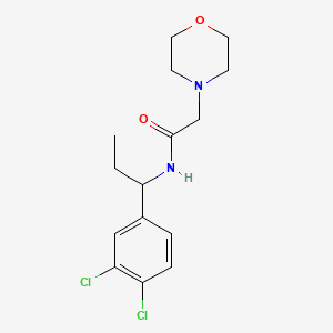 molecular formula C15H20Cl2N2O2 B14655023 N-(1-(3,4-Dichlorophenyl)propyl)-4-morpholineacetamide CAS No. 42176-44-3