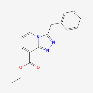 molecular formula C16H15N3O2 B1465506 Ethyl 3-benzyl-[1,2,4]triazolo[4,3-a]pyridine-8-carboxylate CAS No. 1353506-72-5