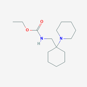 molecular formula C15H28N2O2 B14655085 Ethyl {[1-(piperidin-1-yl)cyclohexyl]methyl}carbamate CAS No. 41805-46-3