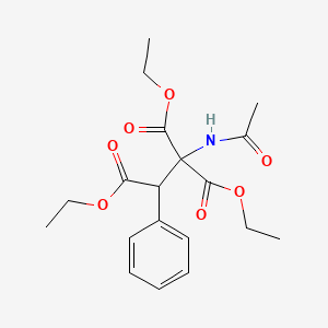 molecular formula C19H25NO7 B14655093 Triethyl 1-acetamido-2-phenylethane-1,1,2-tricarboxylate CAS No. 52927-18-1