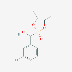 molecular formula C11H16ClO4P B14655125 Phosphonic acid, [(3-chlorophenyl)hydroxymethyl]-, diethyl ester CAS No. 50652-90-9