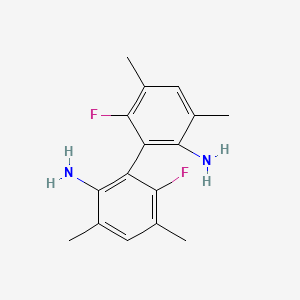 molecular formula C16H18F2N2 B14655167 6,6'-Difluoro-3,3',5,5'-tetramethylbiphenyl-2,2'-diamine CAS No. 47038-50-6