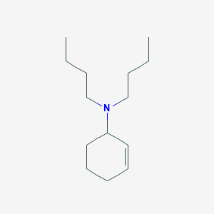 molecular formula C14H27N B14655243 N,N-dibutylcyclohex-2-en-1-amine CAS No. 46413-40-5