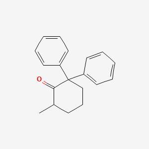 molecular formula C19H20O B14655261 Cyclohexanone, 6-methyl-2,2-diphenyl- CAS No. 50592-52-4