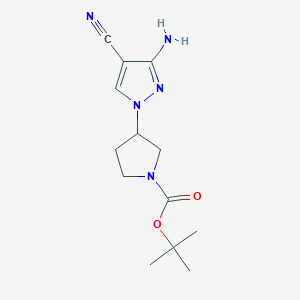 tert-Butyl 3-(3-amino-4-cyano-1H-pyrazol-1-yl)-1-pyrrolidinecarboxylate