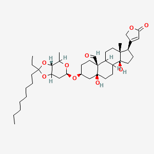 molecular formula C40H62O9 B14655312 Aethyloctylketonhelveticosid CAS No. 40279-49-0