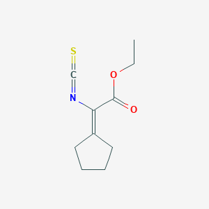 molecular formula C10H13NO2S B14655331 Ethyl cyclopentylidene(isothiocyanato)acetate CAS No. 51110-23-7