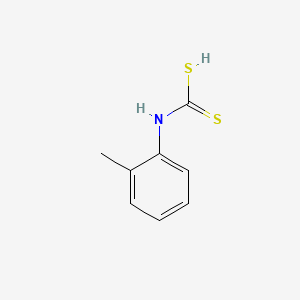 molecular formula C8H9NS2 B14655352 Carbamodithioic acid, (2-methylphenyl)- CAS No. 45892-06-6