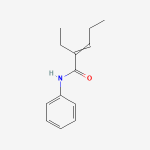 molecular formula C13H17NO B14655357 2-Ethyl-N-phenylpent-2-enamide CAS No. 52393-69-8