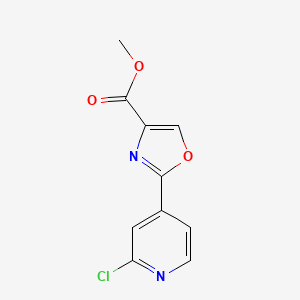 molecular formula C10H7ClN2O3 B1465536 Methyl 2-(2-chloro-4-pyridinyl)-1,3-oxazole-4-carboxylate CAS No. 955401-43-1