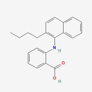 molecular formula C21H21NO2 B14655364 N-(2-Butyl-1-naphthyl)anthranilic acid CAS No. 51670-16-7