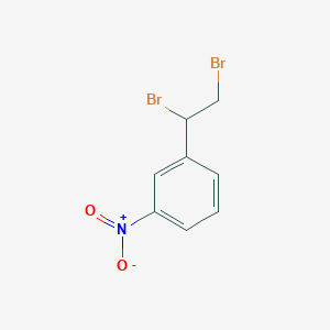 molecular formula C8H7Br2NO2 B14655384 Benzene, 1-(1,2-dibromoethyl)-3-nitro- CAS No. 53534-16-0