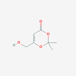molecular formula C7H10O4 B146554 6-Hydroxymethyl-2,2-dimethyl-4H-1,3-dioxin-4-one CAS No. 128766-63-2