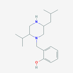 2-[(5-Isobutyl-2-isopropyl-1-piperazinyl)methyl]phenol
