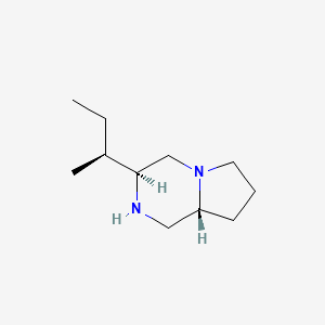 molecular formula C11H22N2 B1465554 (3S,8AR)-3-[(1S)-1-Methylpropyl]octahydropyrrolo[1,2-a]pyrazine CAS No. 1072102-50-1