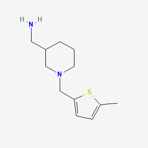 molecular formula C12H20N2S B1465559 {1-[(5-Methylthiophen-2-yl)methyl]piperidin-3-yl}methanamine CAS No. 1250595-55-1