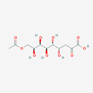 molecular formula C11H18O10 B146557 (4S,5R,6R,7R,8S)-9-acetyloxy-4,5,6,7,8-pentahydroxy-2-oxononanoic acid CAS No. 126265-01-8