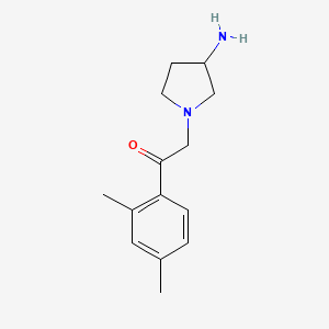 molecular formula C14H20N2O B1465582 2-(3-Aminopyrrolidin-1-yl)-1-(2,4-dimethylphenyl)ethan-1-one CAS No. 1272182-06-5