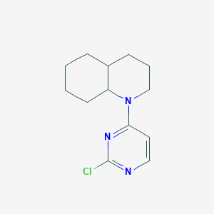 molecular formula C13H18ClN3 B1465610 1-(2-Chloropyrimidin-4-yl)-decahydroquinoline CAS No. 1271072-33-3