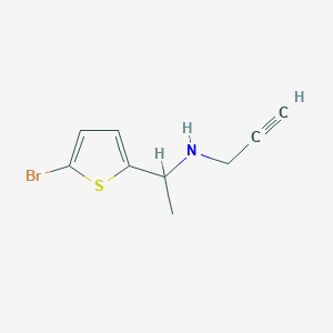 molecular formula C9H10BrNS B1465612 [1-(5-Bromothiophen-2-yl)ethyl](prop-2-yn-1-yl)amine CAS No. 1178824-31-1