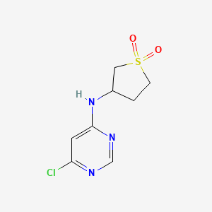 molecular formula C8H10ClN3O2S B1465616 3-((6-Chloropyrimidin-4-yl)amino)tetrahydrothiophene 1,1-dioxide CAS No. 1250698-40-8