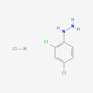 molecular formula C6H7Cl3N2 B146563 2,4-Dichlorophenylhydrazine hydrochloride CAS No. 5446-18-4