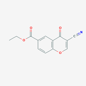 molecular formula C13H9NO4 B14656384 Ethyl 3-cyano-4-oxo-4H-1-benzopyran-6-carboxylate CAS No. 50743-39-0