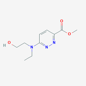 molecular formula C10H15N3O3 B1465643 Methyl 6-(ethyl(2-hydroxyethyl)amino)pyridazine-3-carboxylate CAS No. 1247660-29-2