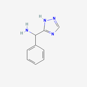 molecular formula C9H10N4 B1465647 phenyl(1H-1,2,4-triazol-3-yl)methanamine CAS No. 1250039-43-0