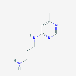 molecular formula C8H14N4 B1465654 N1-(6-methylpyrimidin-4-yl)propane-1,3-diamine CAS No. 1216120-05-6