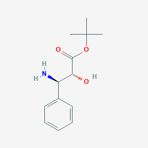 molecular formula C13H19NO3 B146567 t-Butyl (2R,3R)-3-amino-2-hydroxy-3-phenylpropanoate CAS No. 135981-02-1