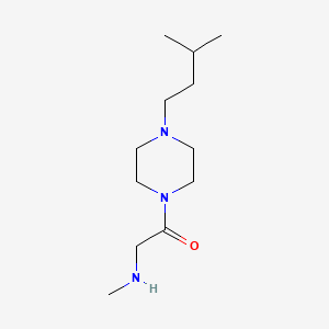 molecular formula C12H25N3O B1465688 2-(Methylamino)-1-[4-(3-methylbutyl)piperazin-1-yl]ethan-1-one CAS No. 1184536-58-0
