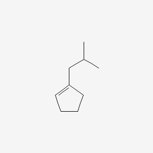 molecular formula C9H16 B14656911 Cyclopentene, 1-(2-methylpropyl)- CAS No. 53098-47-8