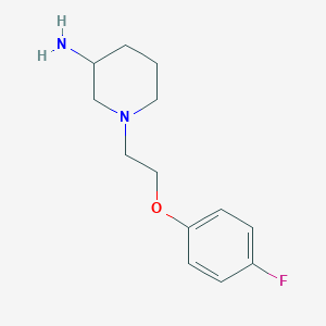 molecular formula C13H19FN2O B1465694 1-[2-(4-Fluorophenoxy)ethyl]piperidin-3-amine CAS No. 1292057-08-9