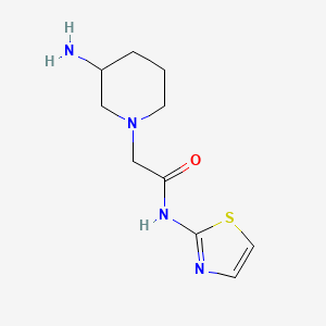 molecular formula C10H16N4OS B1465695 2-(3-aminopiperidin-1-yl)-N-(1,3-thiazol-2-yl)acetamide CAS No. 1248360-18-0
