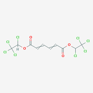molecular formula C10H6Cl8O4 B14656999 Bis(1,2,2,2-tetrachloroethyl) hexa-2,4-dienedioate CAS No. 53744-22-2