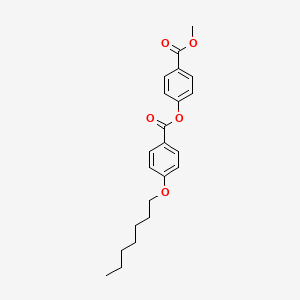 molecular formula C22H26O5 B14657056 4-(Methoxycarbonyl)phenyl 4-(heptyloxy)benzoate CAS No. 53146-71-7
