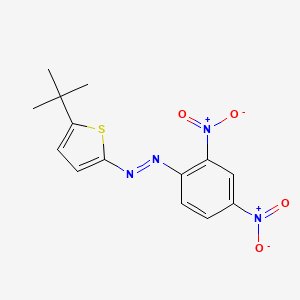 molecular formula C14H14N4O4S B14657079 Diazene, [5-(1,1-dimethylethyl)-2-thienyl](2,4-dinitrophenyl)- CAS No. 53475-14-2