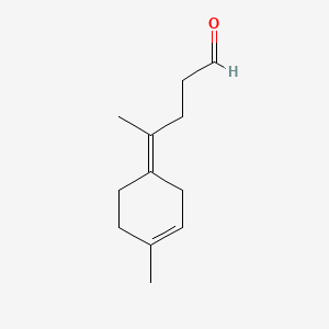 molecular formula C12H18O B14657108 Pentanal, 4-(4-methyl-3-cyclohexen-1-ylidene)-, (4Z)- CAS No. 53585-12-9
