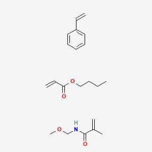 molecular formula C21H31NO4 B14657171 butyl prop-2-enoate;N-(methoxymethyl)-2-methylprop-2-enamide;styrene CAS No. 40884-08-0