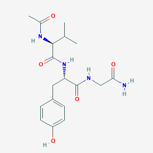 molecular formula C18H26N4O5 B14657194 N-Acetyl-L-valyl-L-tyrosylglycinamide CAS No. 52134-70-0