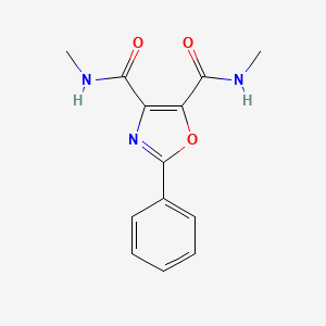 molecular formula C13H13N3O3 B14657242 N,N'-Dimethyl-2-phenyloxazole-4,5-dicarboxamide CAS No. 42469-36-3