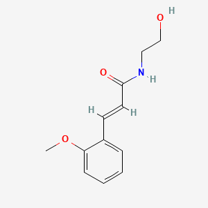 molecular formula C12H15NO3 B14657319 N-(2-Hydroxyethyl)-2-methoxycinnamamide CAS No. 43196-12-9
