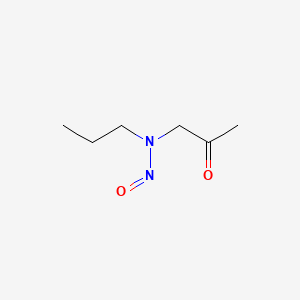 molecular formula C6H12N2O2 B14657325 1-(Nitrosopropylamino)-2-propanone CAS No. 39603-54-8