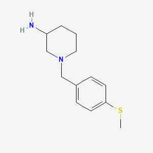 B1465734 1-{[4-(Methylsulfanyl)phenyl]methyl}piperidin-3-amine CAS No. 1247357-88-5
